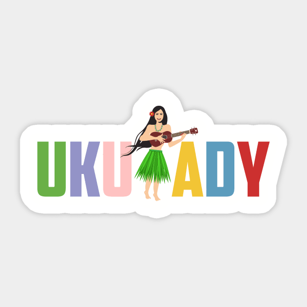 Ukulady Ukulele + Lady Sticker by SycamoreShirts